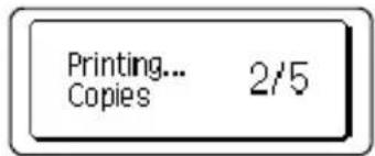 BROTHER P-Touch PT-H300 - Press the OK or Enter key to print the labels. "Printing...Copies" is displayed while the labels are being printed. - 1
