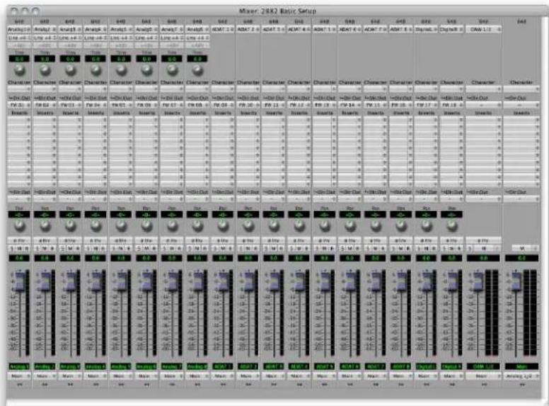 Metric Halo Mobile I/O 2882 - The Mixer window - 1