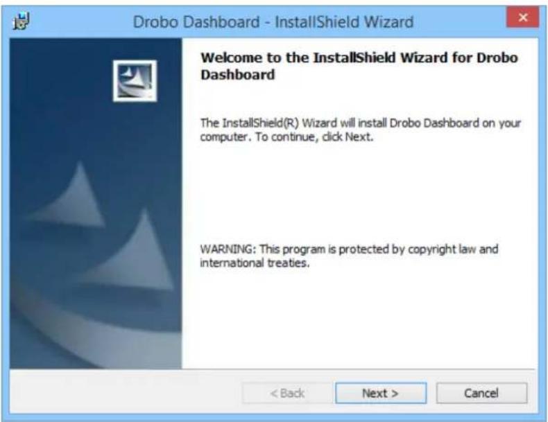 Drobo 5D3 - Installing Drobo Dashboard on Windows - 1