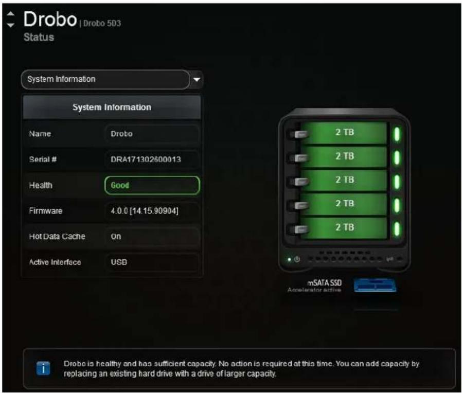 Drobo 5D3 - Checking Your Drobo 5D3's Firmware Version - 1