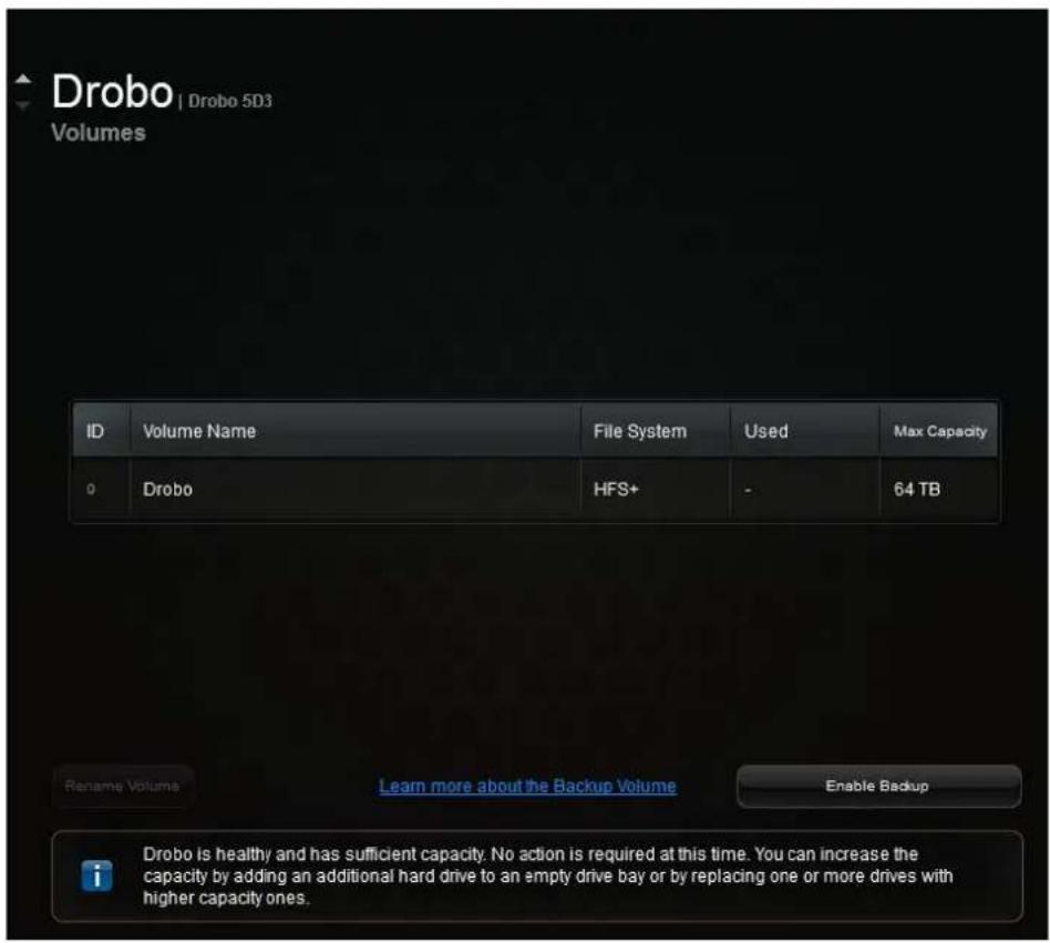Drobo 5D3 - Creating a backup volume - 1