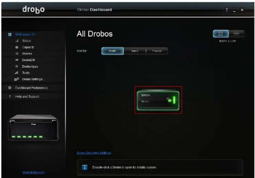 Drobo B810n - Creating a backup volume - 1