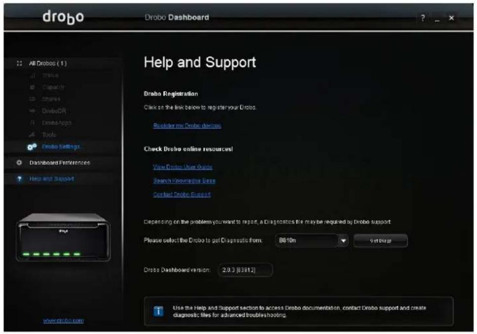 Drobo B810n - Getting technical support - 1