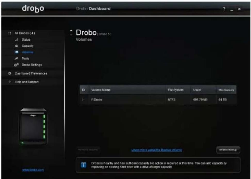Drobo B810n - Creating a backup volume - 2