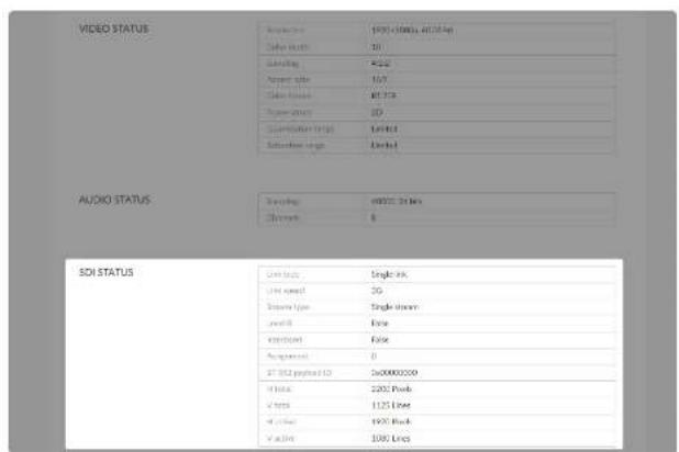 Magewell Pro Convert SDI TX - Checking HDMI STATUS - 1