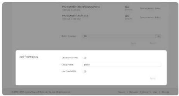 Magewell Pro Convert NDI to HDMI - Setting NDI®SOURCES - 1