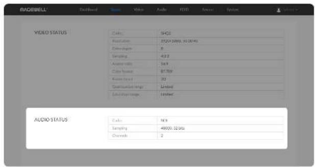 Magewell Pro Convert NDI to HDMI - Checking VIDEO STATUS - 1