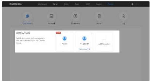 Magewell Pro Convert NDI to HDMI - Creating/Removing General Users - 3