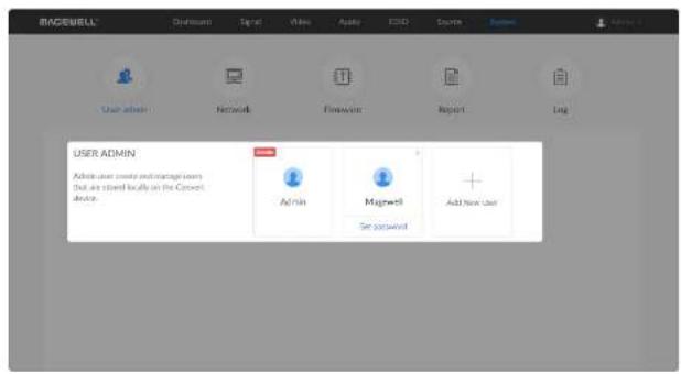 Magewell Pro Convert NDI to HDMI - Creating/Removing General Users - 1