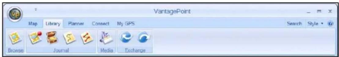 VantagePoint Map Library Planner Connect My GPS Search Style Browse Journal Media Exchange