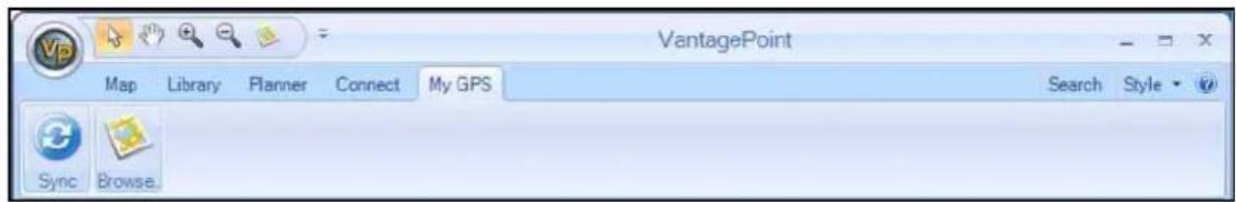 VantagePoint Map Library Planner Connect My GPS Search Style Sync Browse