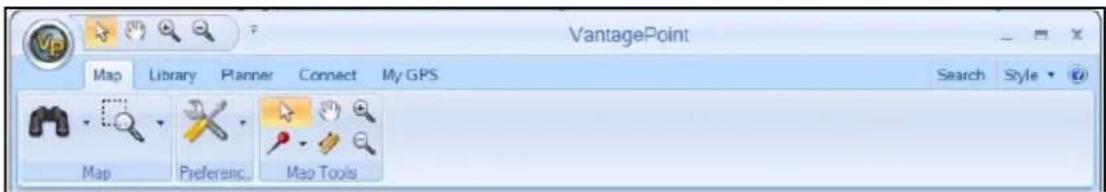 VantagePoint Map Library Planner Connect My GPS Search Style Map Preferences Map Tools