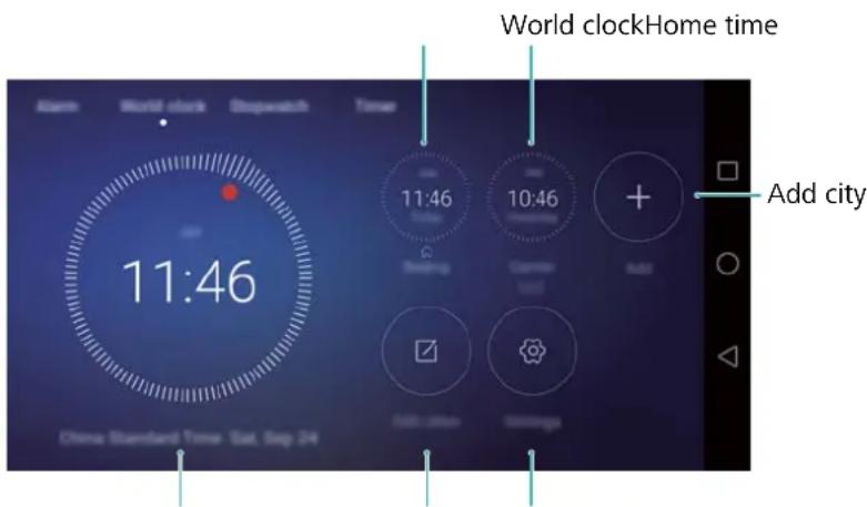 World clockHome time 11:46 Add city China Standard Time Sat, Sep 24