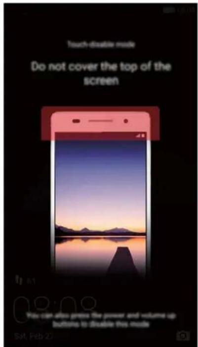 Touch-double mode Do not cover the top of the screen 02:00 You can also press the power and volume up buttons to disable this mode Sat, Feb 27