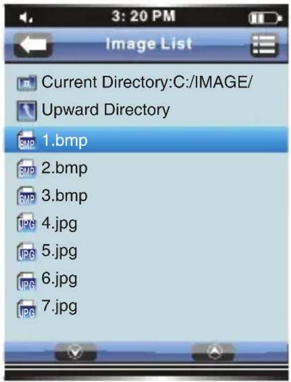 3: 20 PM Image List Current Directory:C:/IMAGE/ Upward Directory 1.bmp 2.bmp 3.bmp 4.jpg 5.jpg 6.jpg 7.jpg