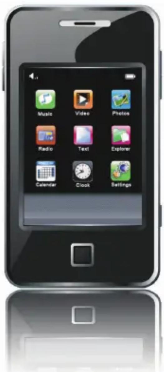 Music Video Photos Radio Text Explorer Calendar Clock Settings