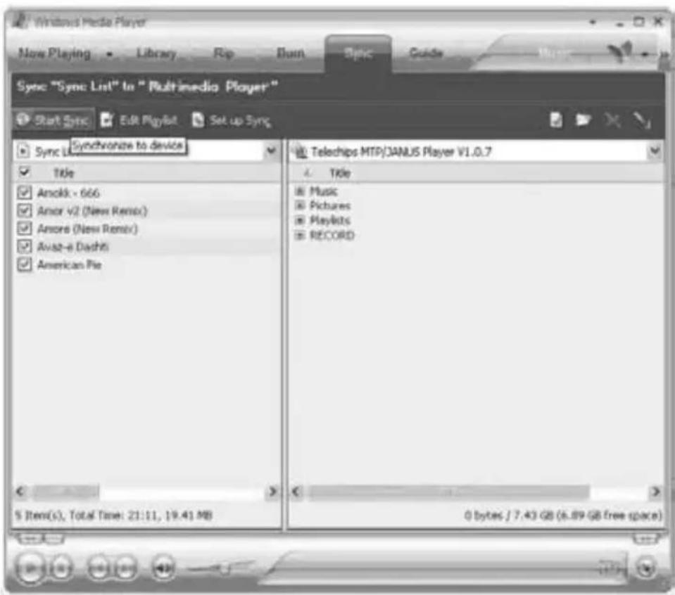 COBY MP-C7085 - Music File Transfers - 1