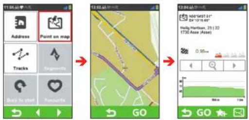 Address Point on map Tracks Segments Bats to start Fanoute 0.96mm Holly Hartford, 23 (12) (732 Asea (Aset) GO GO ★★