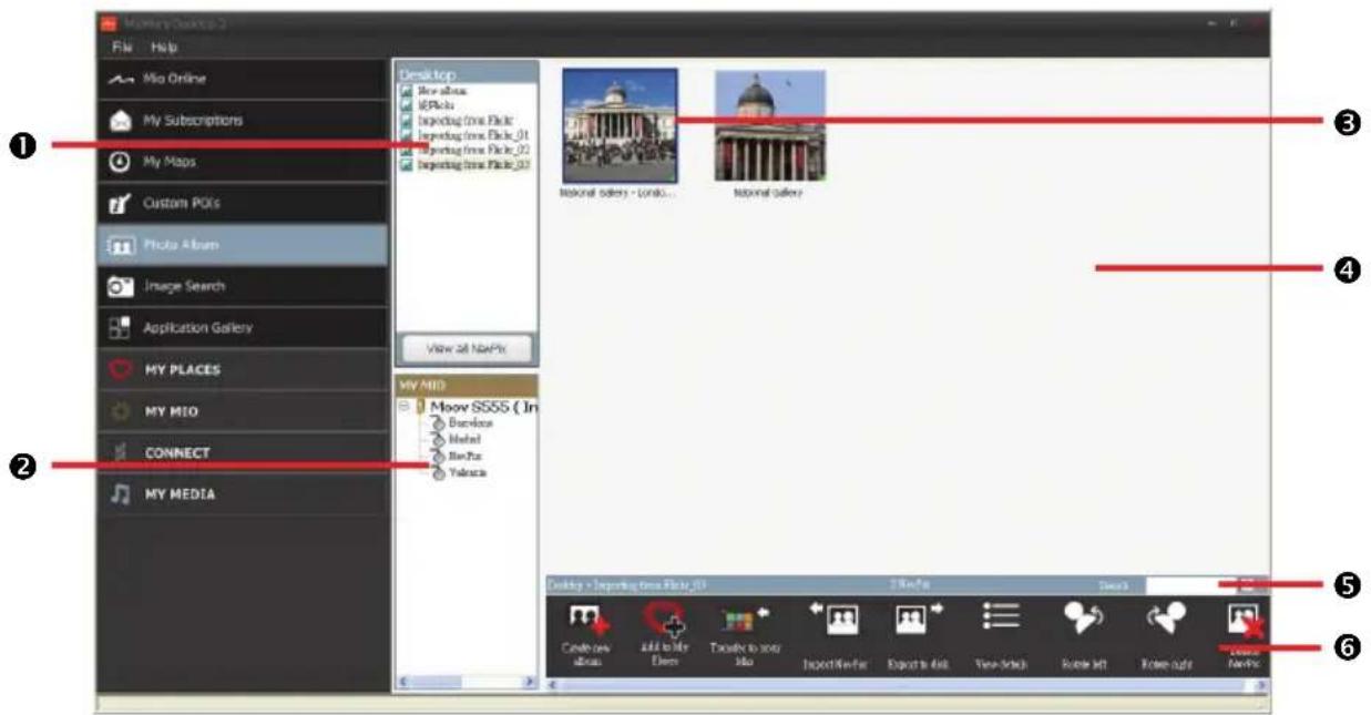 Mopy Online File Help Mio Online My Subscriptions My Maps Custom POIs Photo Album Image Search Application Gallery MY PLACES MY MID CONNECT MY MEDIA Desktop New albums @Picks Importing from Picture Importing from Picture_01 Importing from Picture_02 Importing from Picture_03 View All NowPix MY MID Macov SSSS ( In Bandless Media BluePix Yalencia National Gallers - London... National Gallery Desktop - Importing from Picture_01 3.4.4.4 Search Create new allies Add to my Evers Transfer to your info Import New Fox Export to Web View Select Browse Left Browse Right Browse Navix