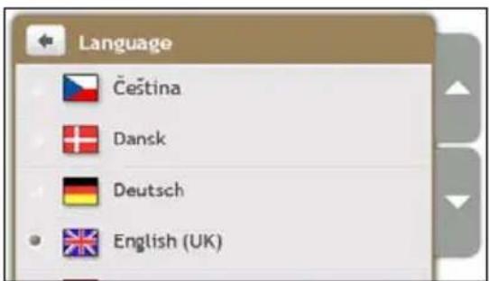 Language Čeština Dansk Deutsch English (UK)