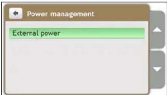 Power management External power
