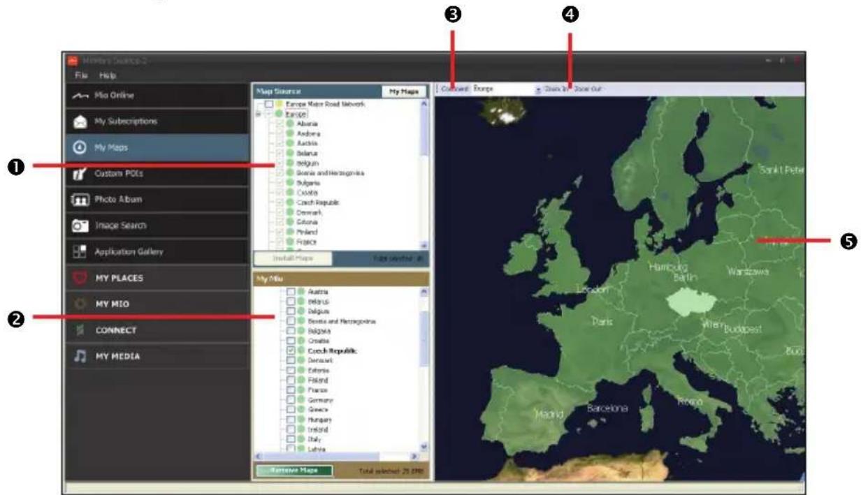 My Maps Map Source My Maps Europe Main Road Network Eanidi Albania Andorra Aurichia Belarus Belgium Slovakia and Herzegovina Bulgaria Croatia Czech Republic Denmark Estonia Finland France Pérez Install Maps My Mio Austria Belarus Belgium Slovakia and Herzegovina Belgola Croatia Czech Republic Denmark Estonia Finland France Germany Greece Hungary Ireland Italy Latvia Remove Maps Total selected: 25 KBV