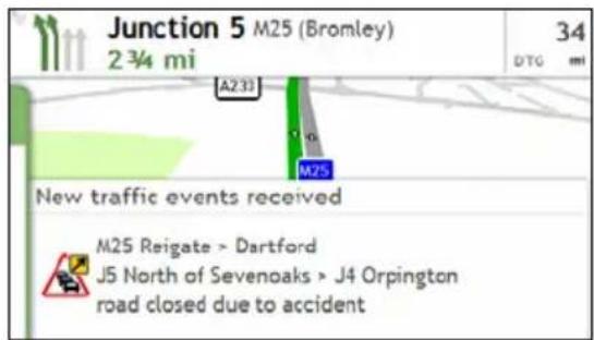 Junction 5 M25 (Bromley) 2 3/4 mi A231 M25 New traffic events received M25 Reigate > Dartford J5 North of Sevenoaks > J4 Orpington road closed due to accident