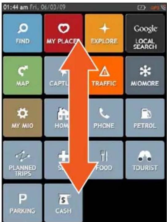 01:44 am Fri, 06/03/09 FIND MY PLACE EXPLORE Google LOCAL SEARCH MAP CAPTLE TRAFFIC MIOMORE MY MIO HOME PHONE PETROL PLANNED TRIPS + SWEET FOOD TOURIST P PARKING CASH