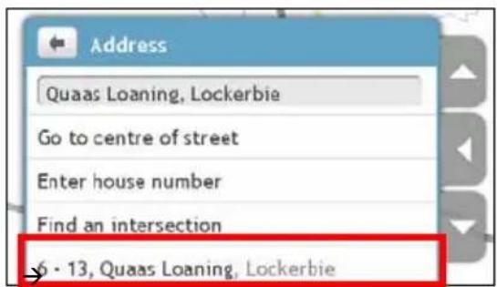 Address Quaas Loaning, Lockerbie Go to centre of street Enter house number Find an intersection 6 · 13, Quaas Loaning, Lockerbie
