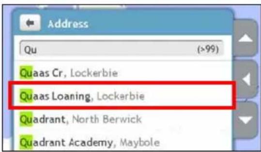 Address Qu (>99) Quaas Cr, Lockerbie Quaas Loaning, Lockerbie Quadrant, North Berwick Quadrant Academy, Maybole