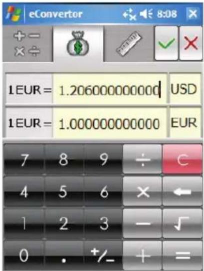 eConverter + - × ÷ 1EUR = 1.2060000000000 USD 1EUR = 1.0000000000000 EUR 7 8 9 ÷ C 4 5 6 × ← 1 2 3 — √ 0 . +/ - + =