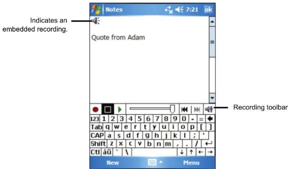 Notes 7:21 ok Indicates an embedded recording. Quote from Adam Recording toolbar 123 1 2 3 4 5 6 7 8 9 0 - = Tab q w e r t y u i o p [ ] CAP a s d f g h j k l ; * Shift z x c v b n m , . / ← Ctl áü ` \ ↓ ↑ ← → New Menu