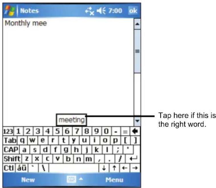 Notes 7:00 ok Monthly mee meeting Tap here if this is the right word. 123 1 2 3 4 5 6 7 8 9 0 - = Tab q w e r t y u i o p [ ] CAP a s d f g h j k l ; * Shift z x c v b n m , . / Ctl áü ` \ ↓ ↑ ← → New Menu