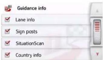 Guidance info Lane info Sign posts SituationScan Country info