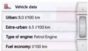 Vehicle data Urban: 8.0 l/100 km Extra-urban: 6.5 l/100 km Type of engine: Petrol Engine Fuel economy: l/100 km