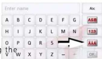 Enter name A B C D E F G H I J K L M N O P Q R S V W X Y Z - ABC A5B 123 AAA OK