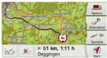 Wernahl (Neckar) Gopplingen Schlaf Geasingen Raum Beginglingen Metzinsen 61 km, 1:11 h Deggingen Options Alternative Sections Start