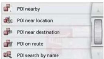 POI nearby POI near location POI near destination POI on route POI search by name