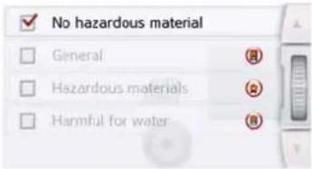 No hazardous material General Hazardous materials Harmful for water