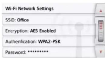 Wi-Fi Network Settings SSID: Office Encryption: AES Enabled Authentication: WPA2-PSK Password: ********