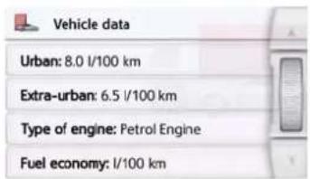 Vehicle data Urban: 8.0 l/100 km Extra-urban: 6.5 l/100 km Type of engine: Petrol Engine Fuel economy: l/100 km