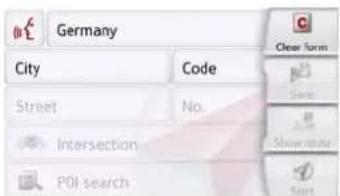 Germany City Code Street No. Intersection POI search Clear form Save Show code Start