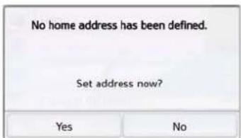 No home address has been defined. Set address now? Yes No