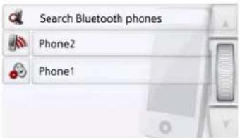 Search Bluetooth phones Phone2 Phone1