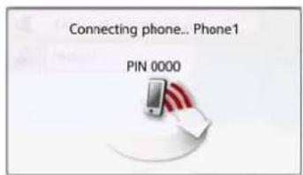 Connecting phone... Phone1 PIN 0000