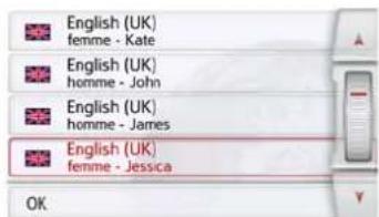 English (UK) femme - Kate English (UK) homme - John English (UK) homme - James English (UK) femme - Jessica OK