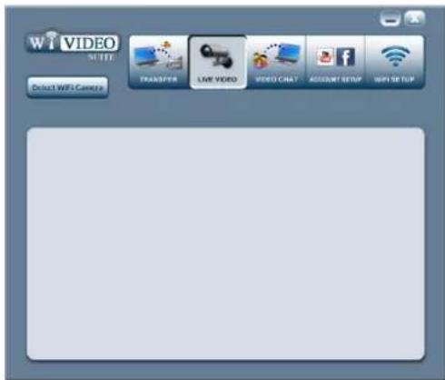 Wi VIDEO SUEF Select WiFi Camera TRANSFER LIVE VIDEO VIDEO CHAT ACCOUNT SETUP WiFi SETUP