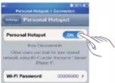HP T450 - iOS: [ Hotspot-Modus] mit WLAN-Mobildienst - 1