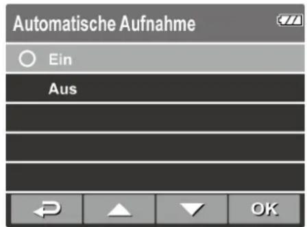 Automatische Aufnahme Ein Aus