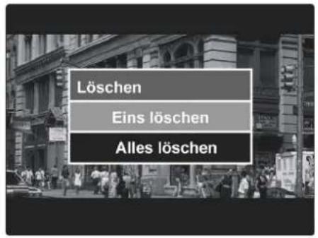 Löschen Eins löschen Alles löschen